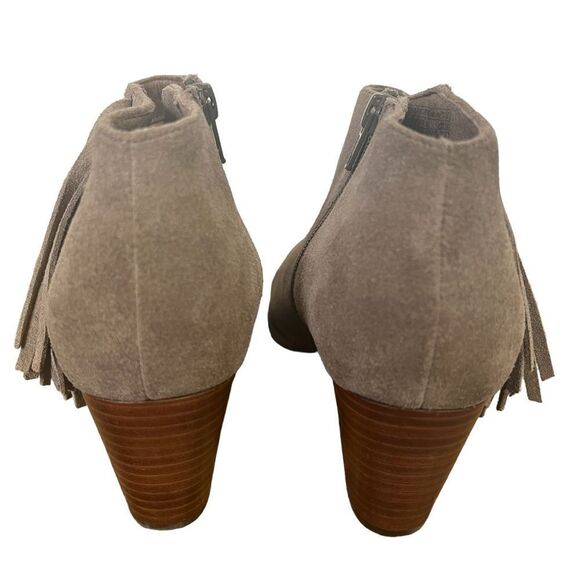 Vionic Faros Fringed Bootie Womens 9.5M Greige Suede Studded Boots - Picture 6 of 11
